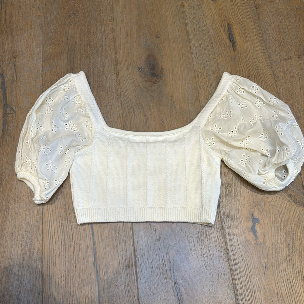 White crop top